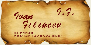 Ivan Filipčev vizit kartica